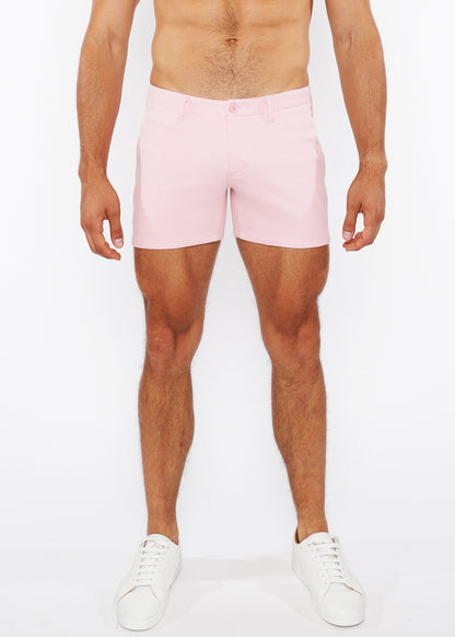 St33le Stretch Knit Pink Chino Shorts