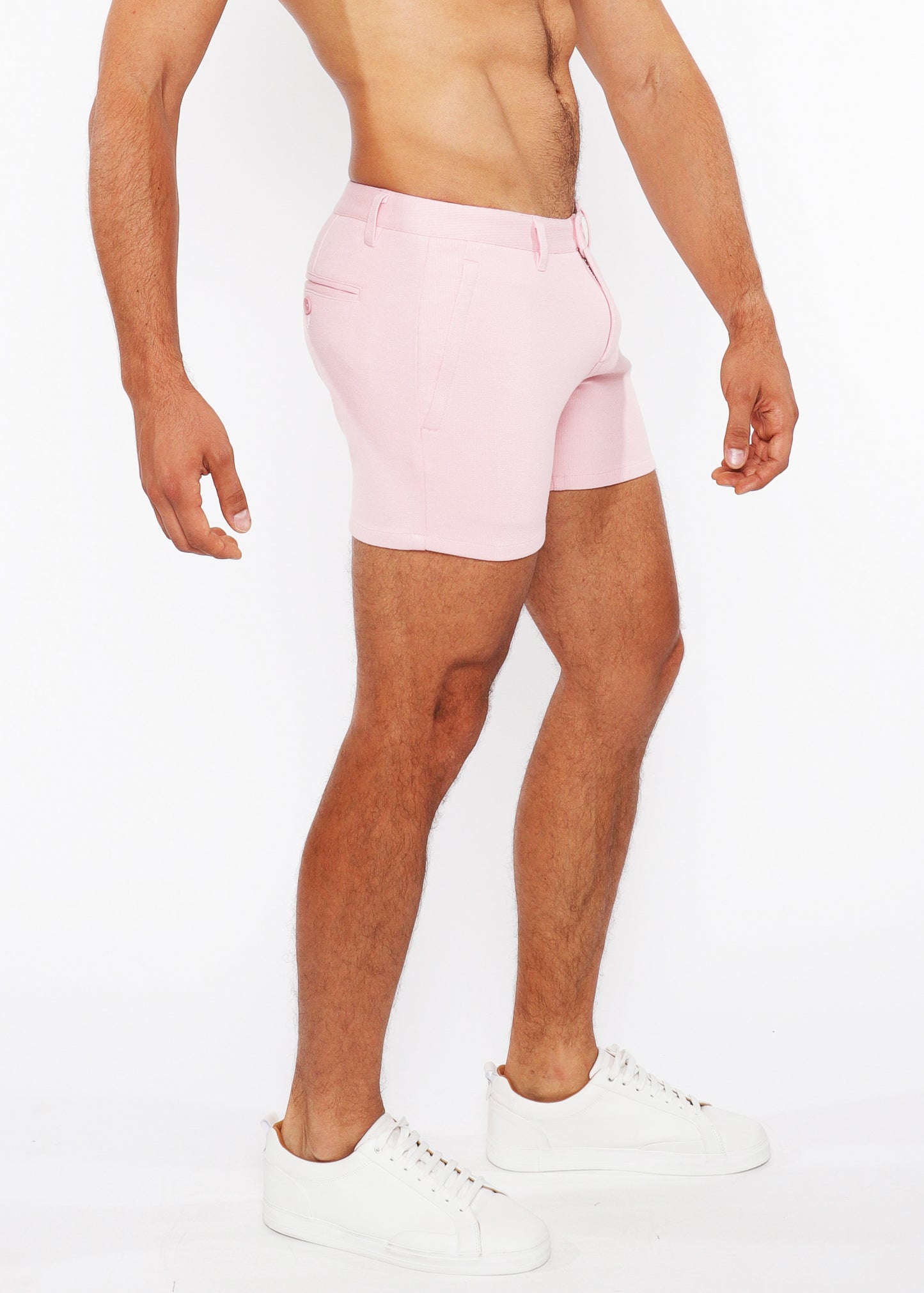 St33le Stretch Knit Pink Chino Shorts