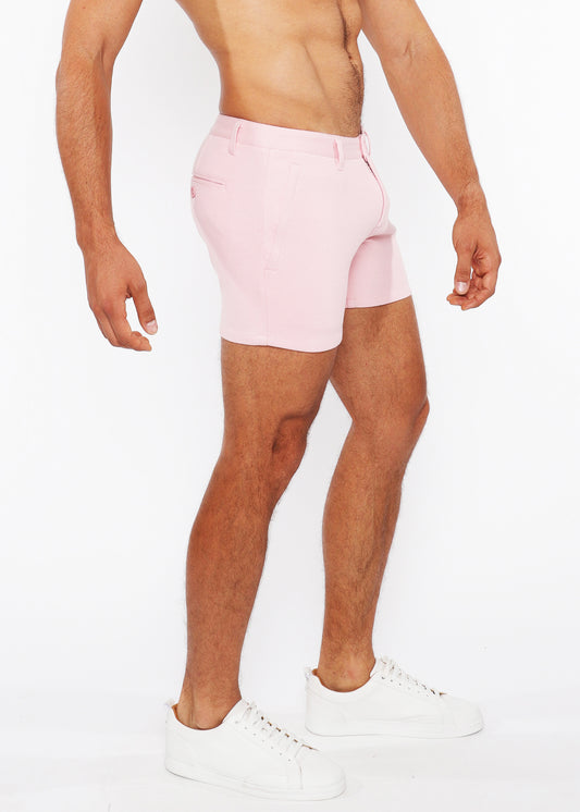 St33le Stretch Knit Pink Chino Shorts