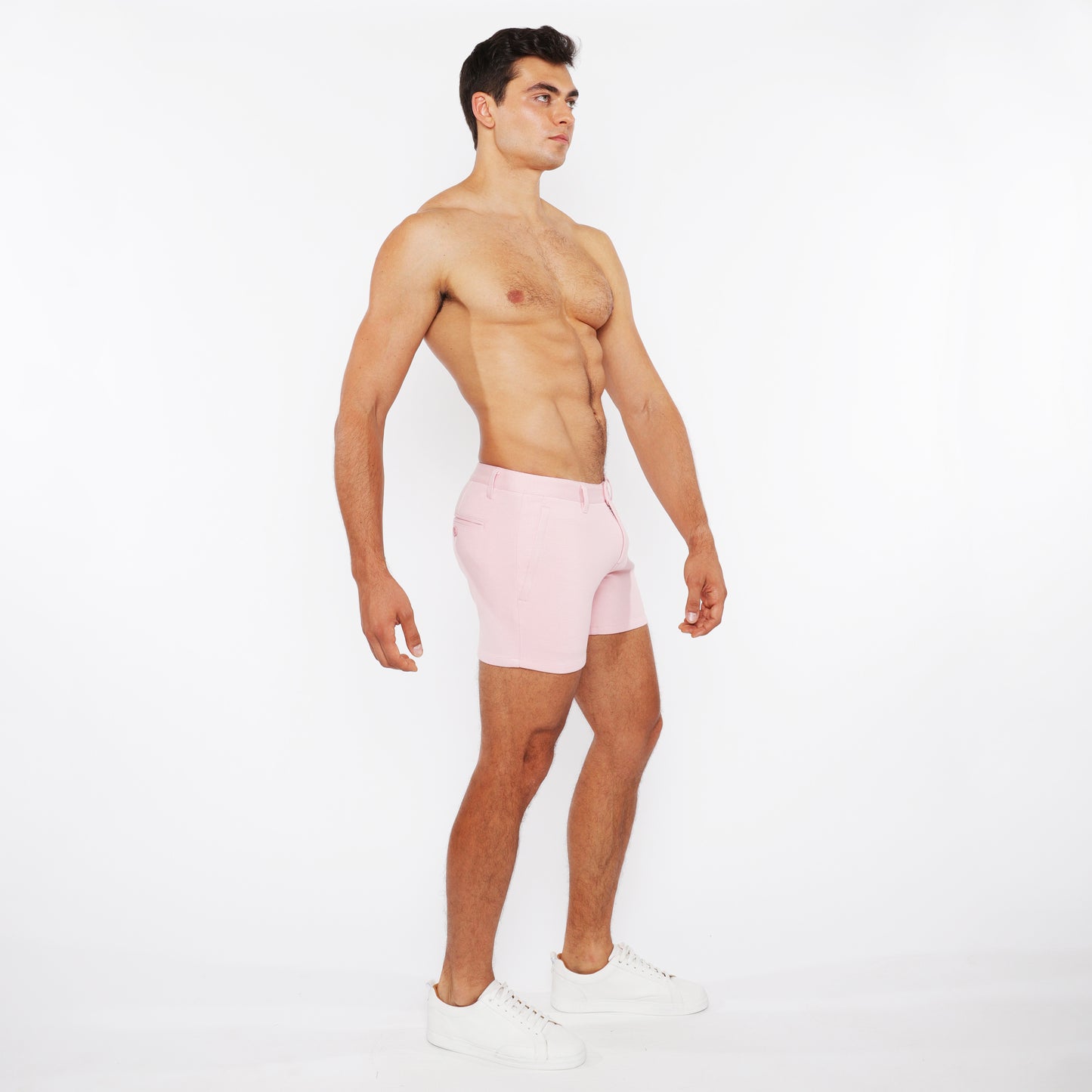 St33le Stretch Knit Pink Chino Shorts