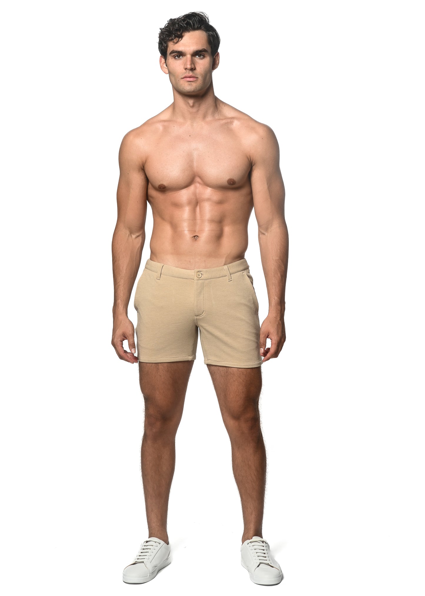 St33le Khaki Textured Chino 5" Short