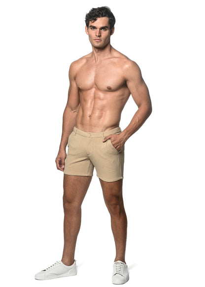 St33le Khaki Textured Chino 5" Short