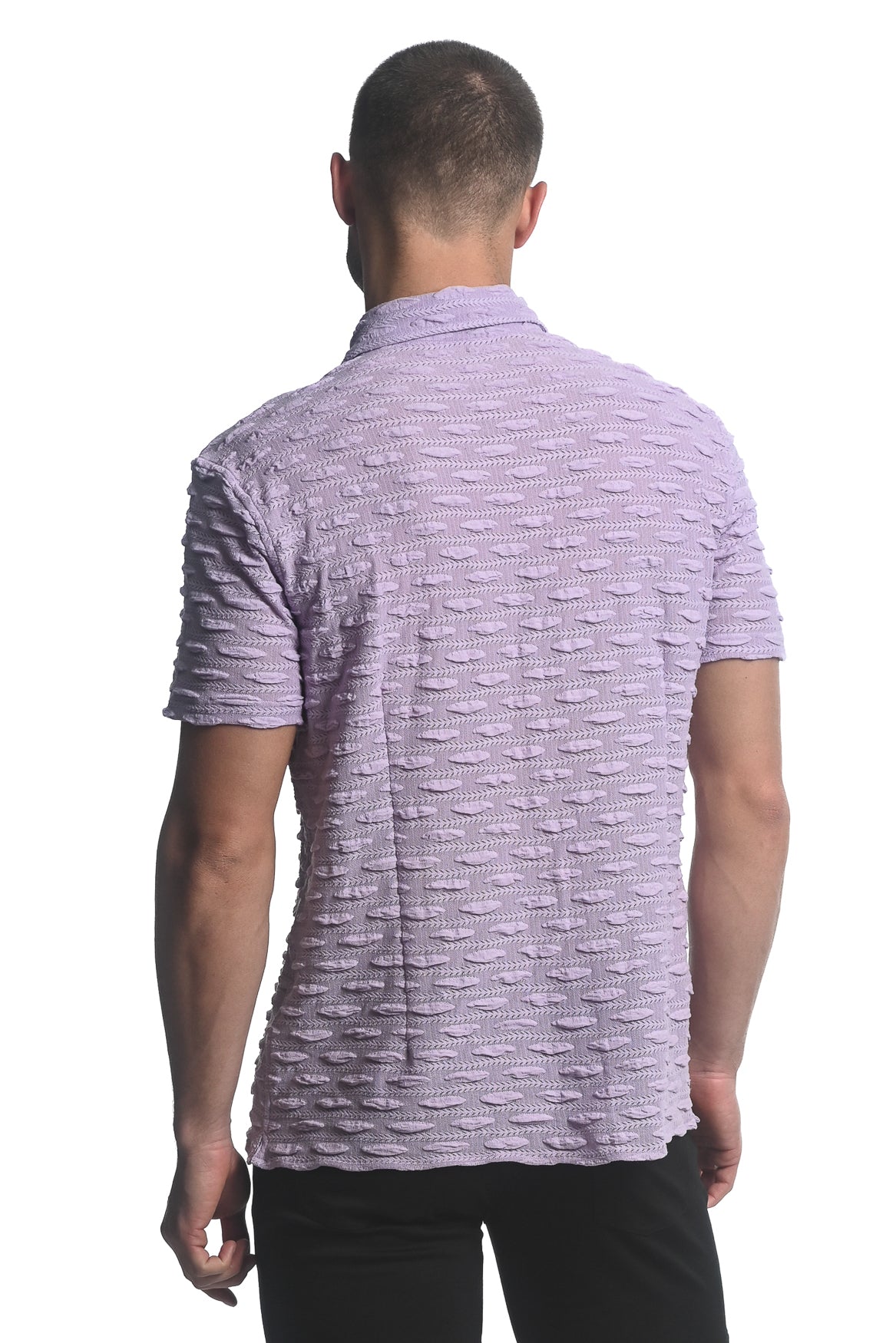 St33le Lavender Vertical Drops Gossamer Shirt