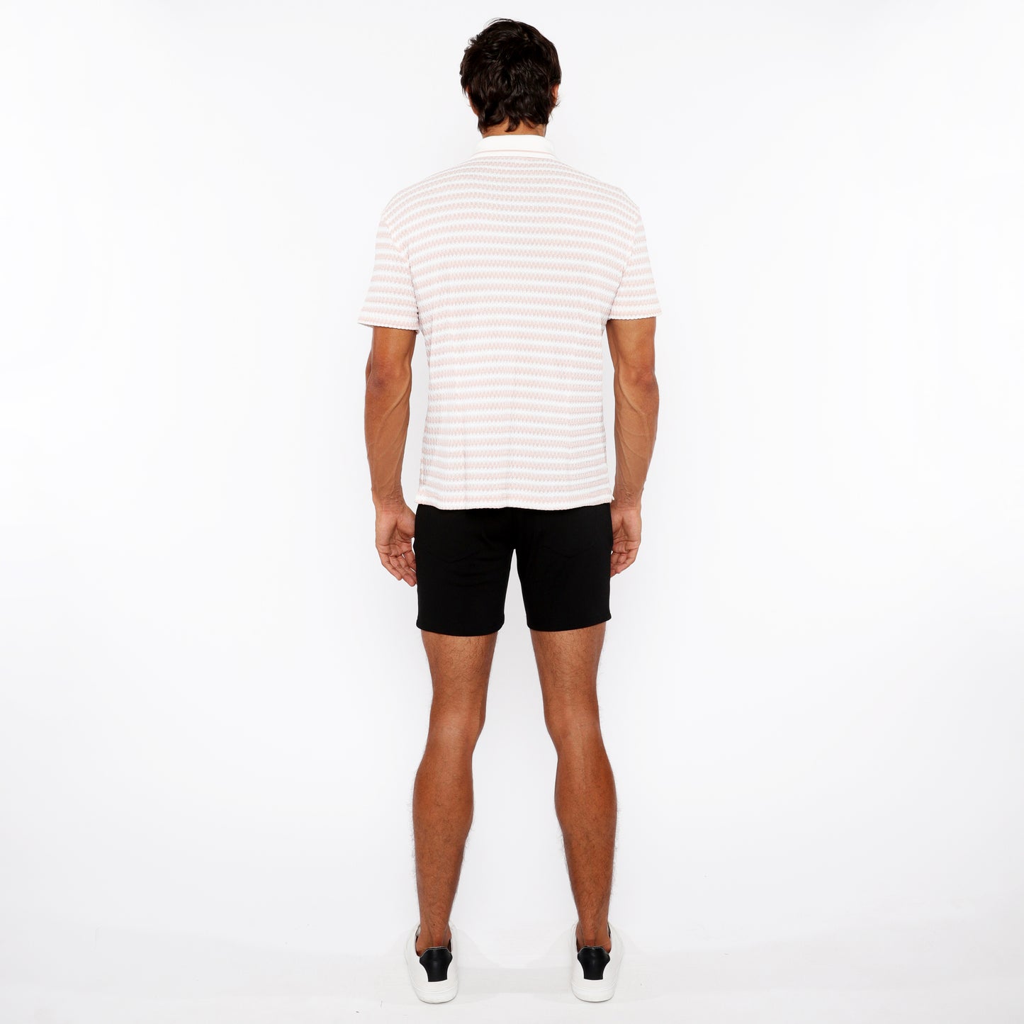 St33le Parfait/White Stretch Knit Shirt