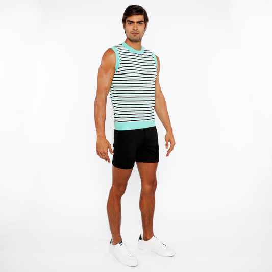 St33le Bud/Midnight Stripe Open Knit Vest