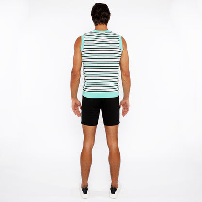 St33le Bud/Midnight Stripe Open Knit Vest