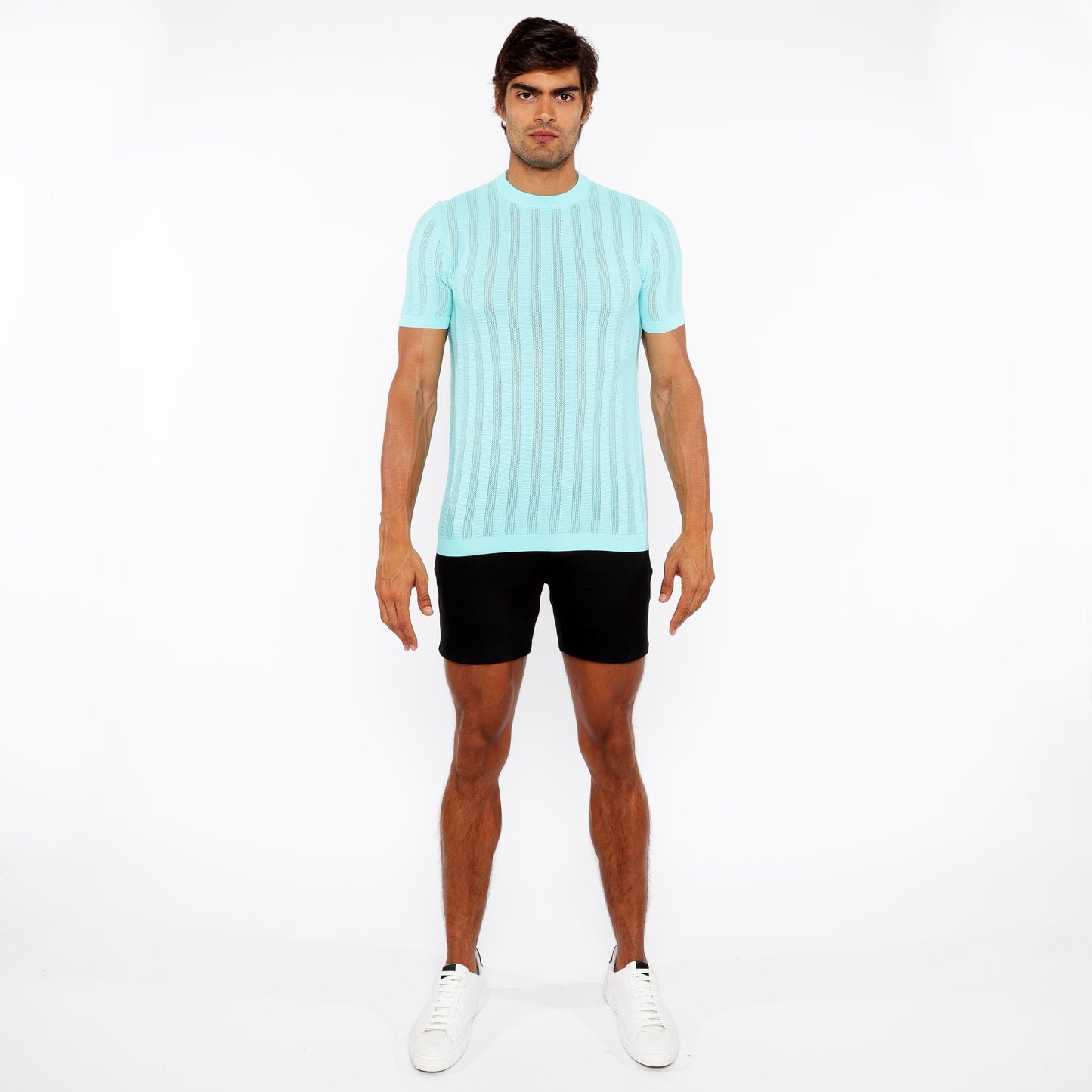 St33le Ocean Textured Knitted Crew Tee