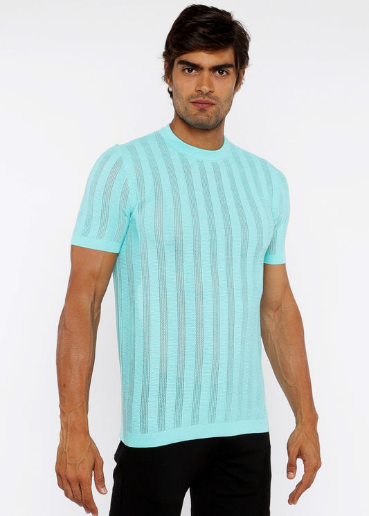 St33le Ocean Textured Knitted Crew Tee