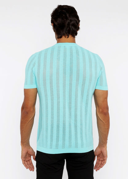 St33le Ocean Textured Knitted Crew Tee