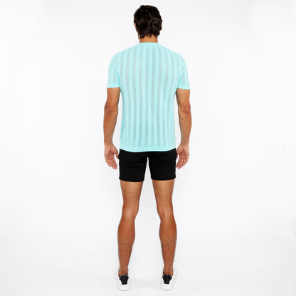 St33le Ocean Textured Knitted Crew Tee