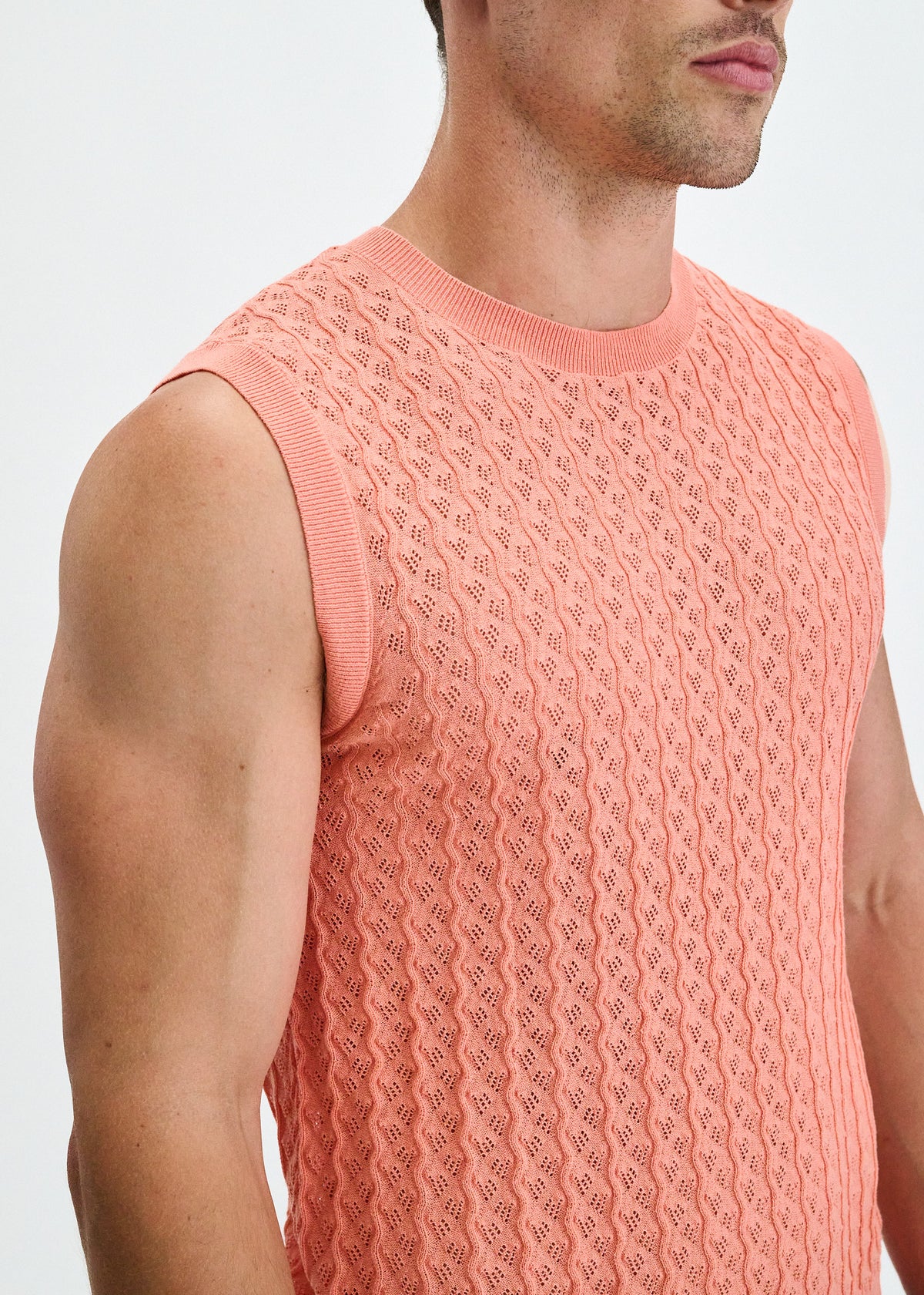 St33le Popsicle Vertical Waves Knit Vest