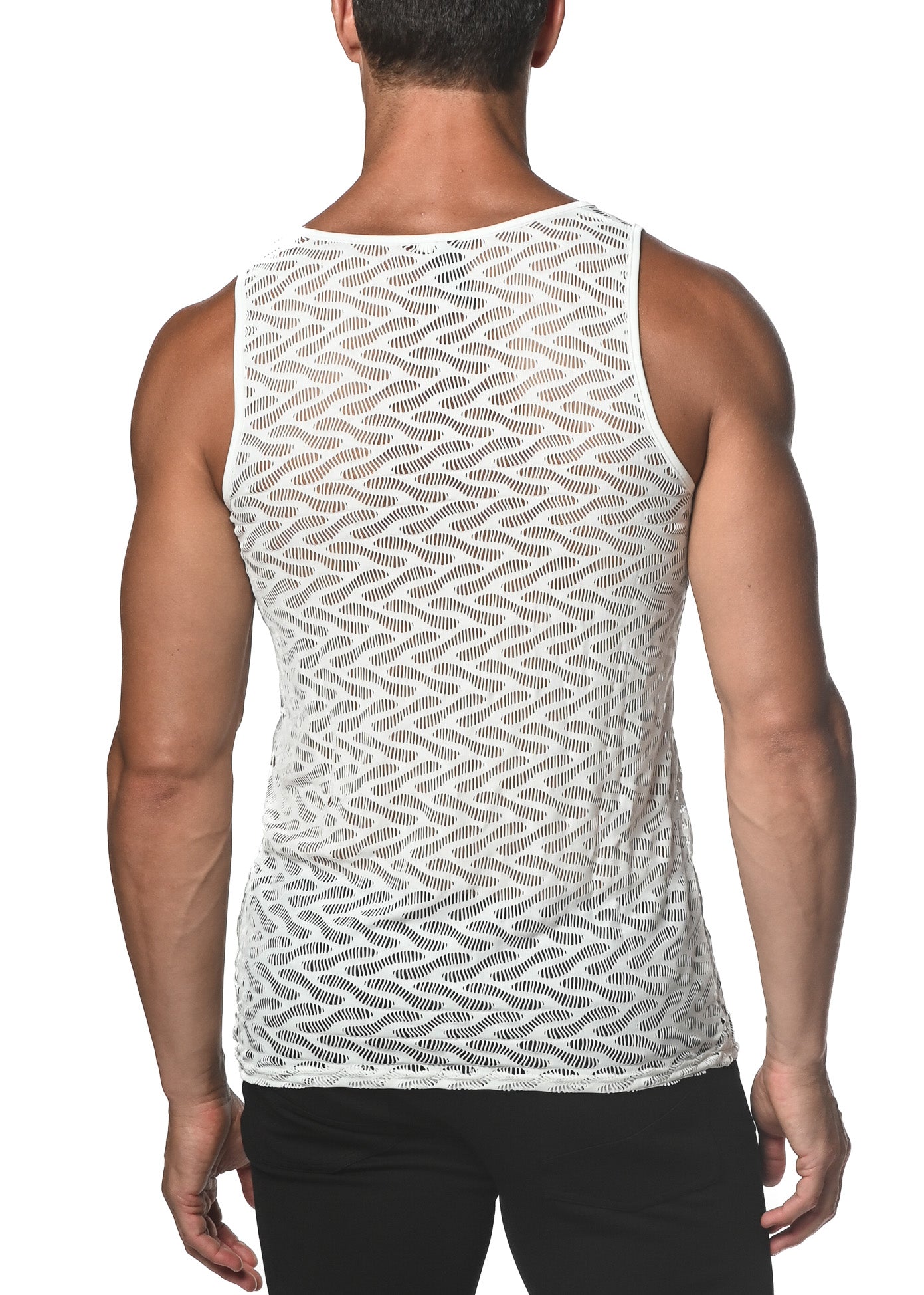 St33le Squiggly Gossamer Lace Tanks