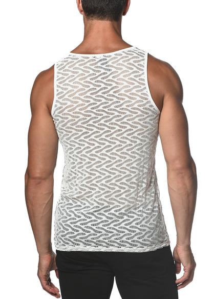 St33le Squiggly Gossamer Lace Tanks
