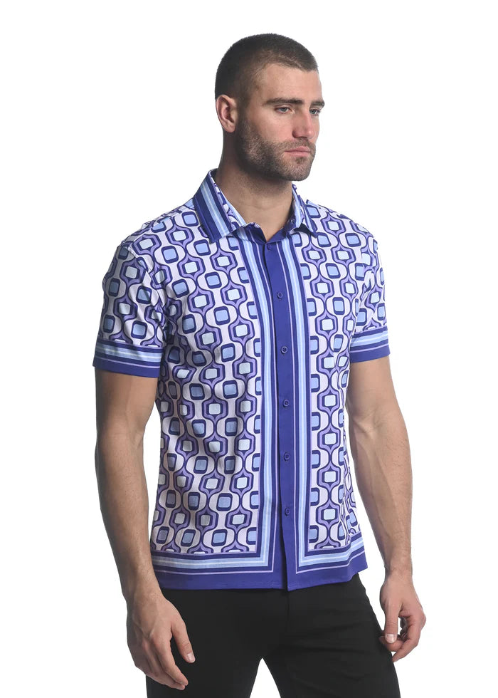 St33le Printed Border Shirt