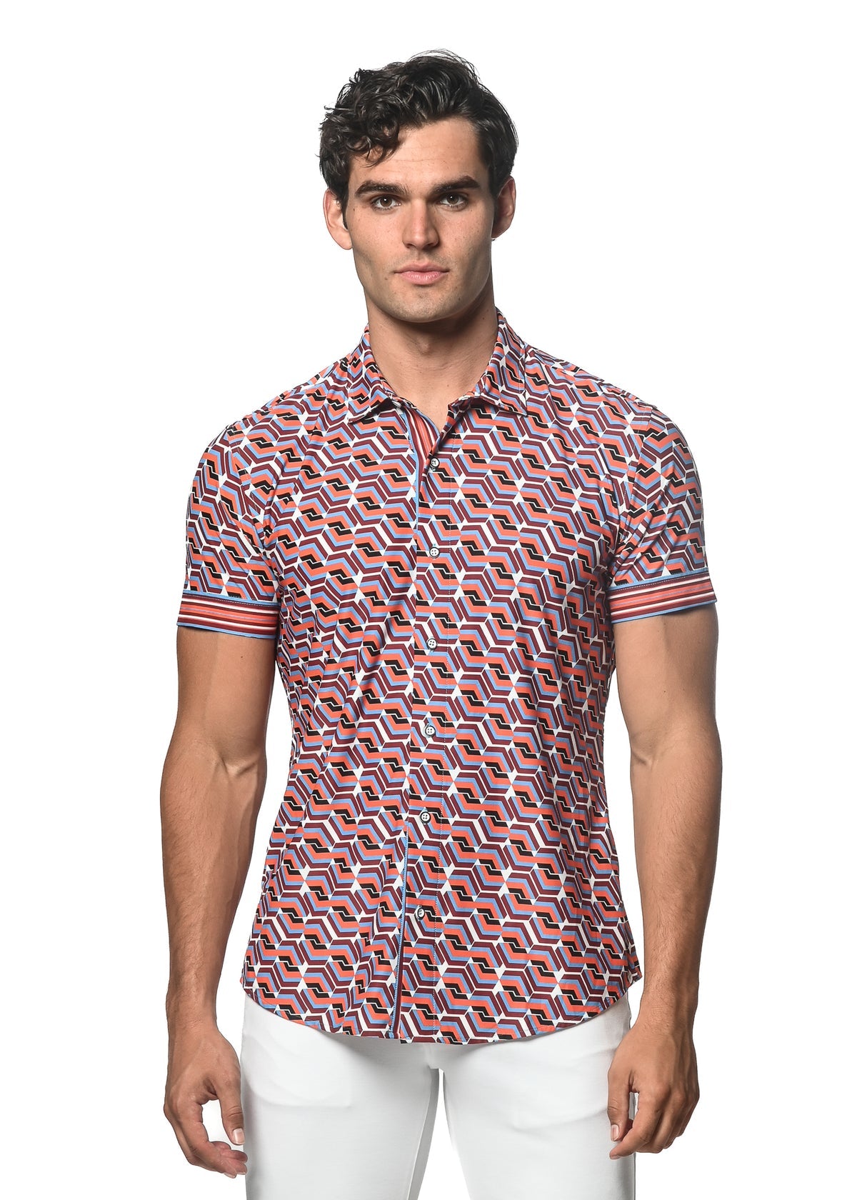 St33le Saffron Sienna Printed Performance Shirt