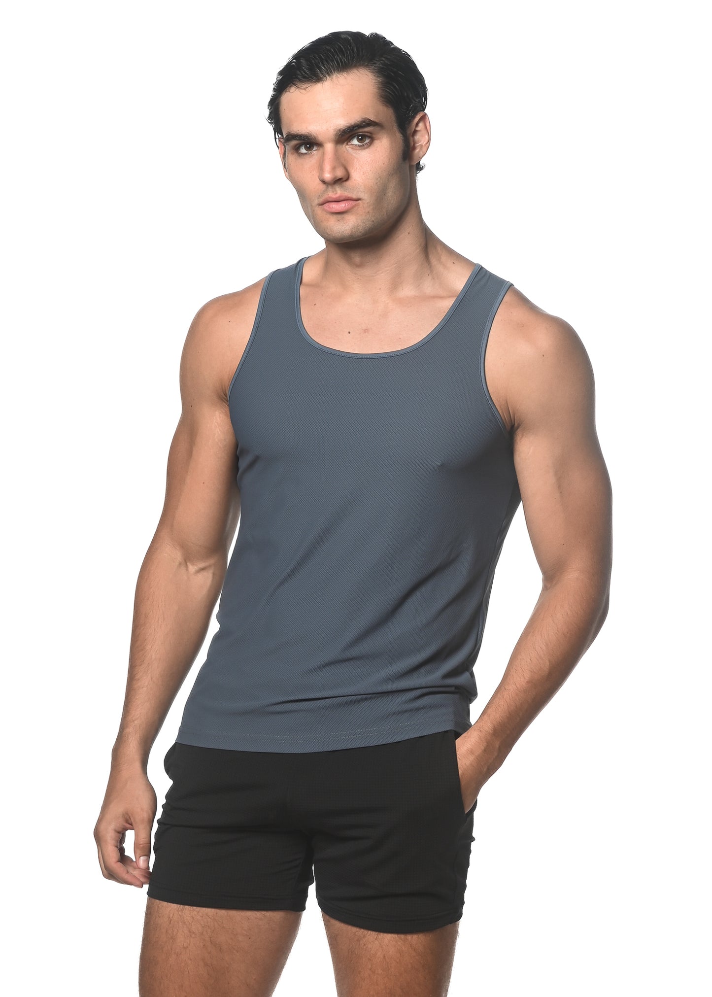 St33le Textured Mesh Performance Tanks