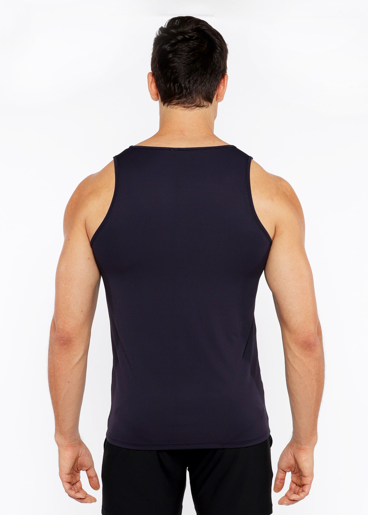 St33le Peacoat Textured Mesh Performance Tank Top