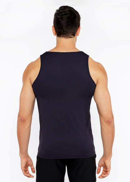 St33le Peacoat Textured Mesh Performance Tank Top
