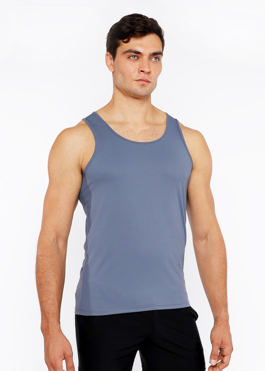 St33le Slate Textured Mesh Performance Tank Top
