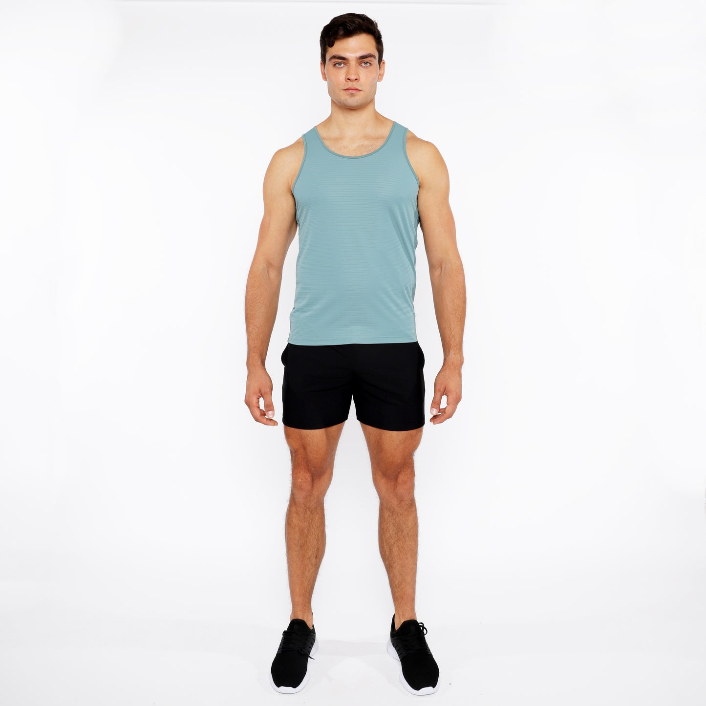 St33le Seaweed Textured Mesh Performance Tank Top