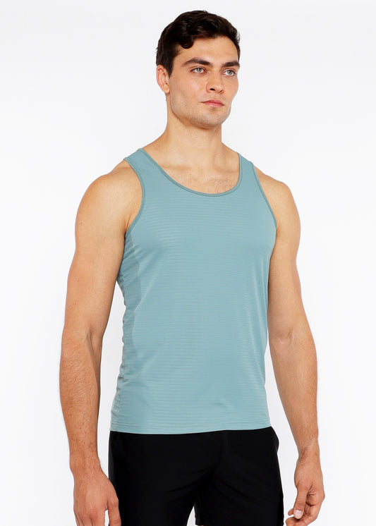 St33le Seaweed Textured Mesh Performance Tank Top