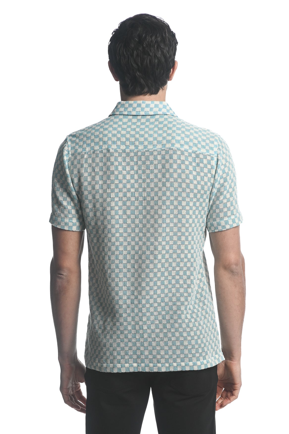 St33le Blue/White Checkers Gossamer Shirt