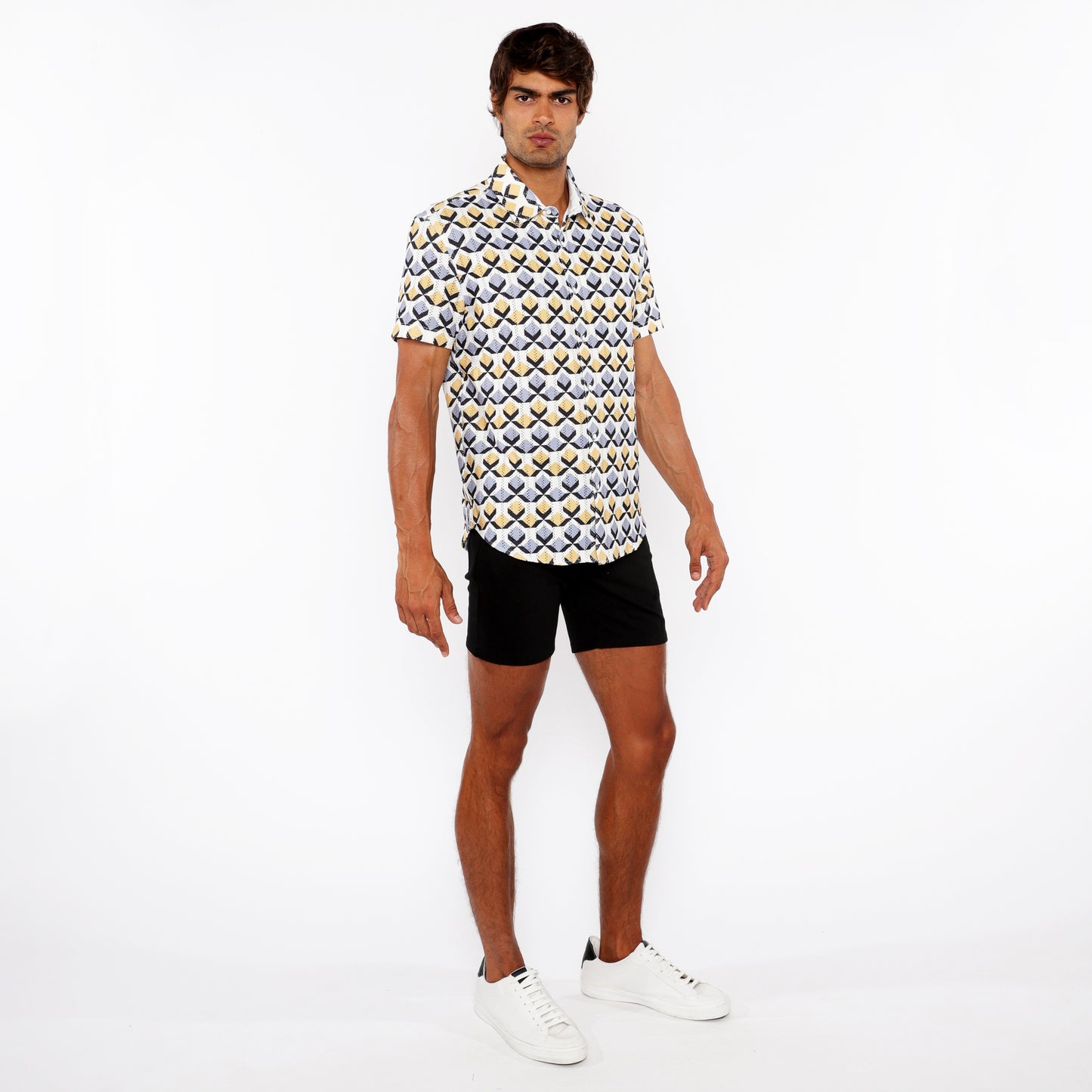 St33le Gold/Silver Diamonds Knit SS Shirt