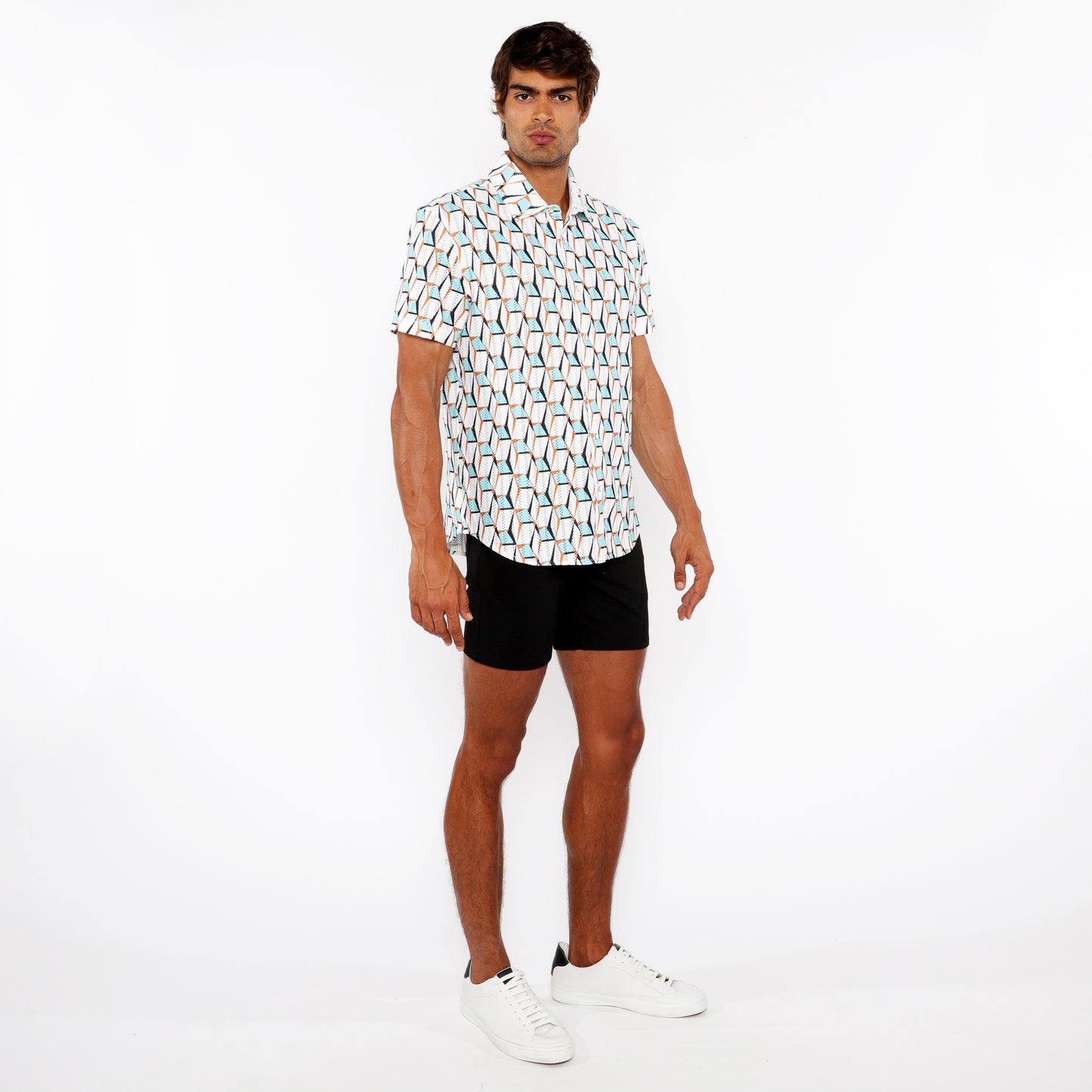 St33le Stalk/Ochre 3D Box Knit SS Shirt