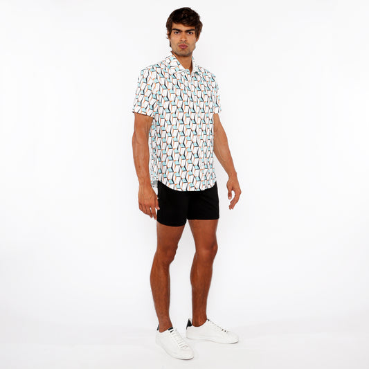 St33le Stalk/Ochre 3D Box Knit SS Shirt