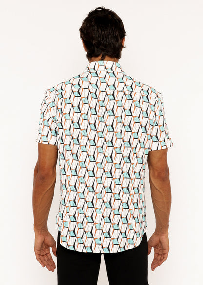 St33le Stalk/Ochre 3D Box Knit SS Shirt