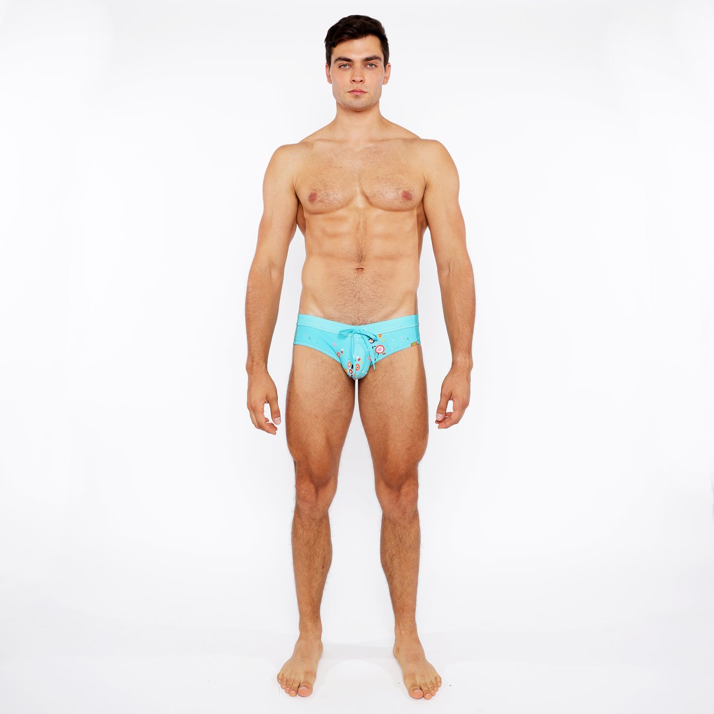 St33le Sky/Multi Circles Printed Swim Brief