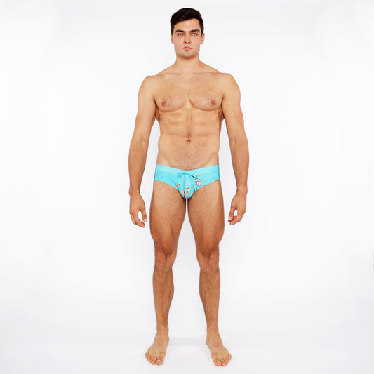 St33le Sky/Multi Circles Printed Swim Brief