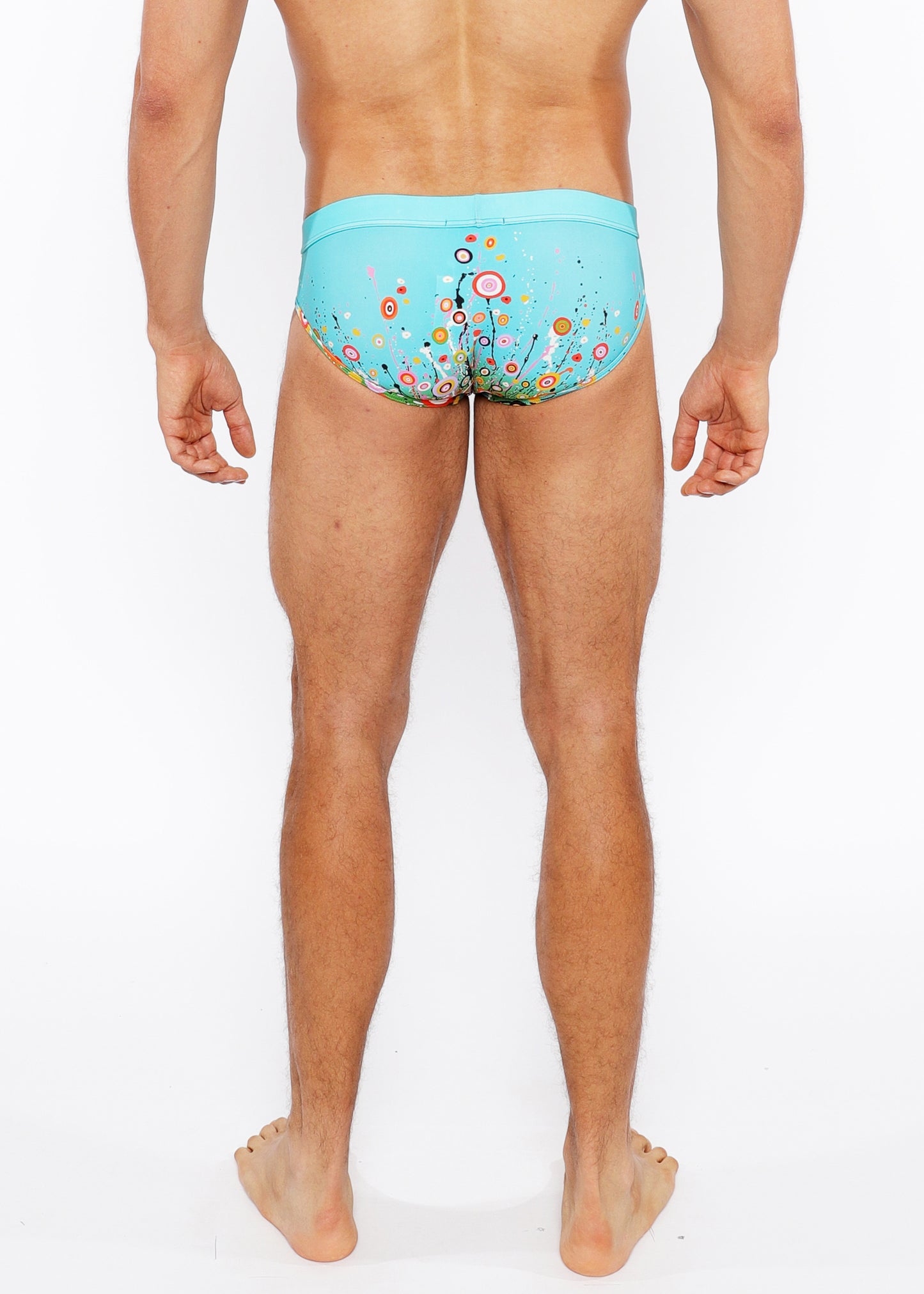 St33le Sky/Multi Circles Printed Swim Brief