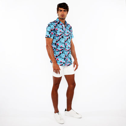 St33le Cherry Blossoms 3D Print Knit SS Shirt