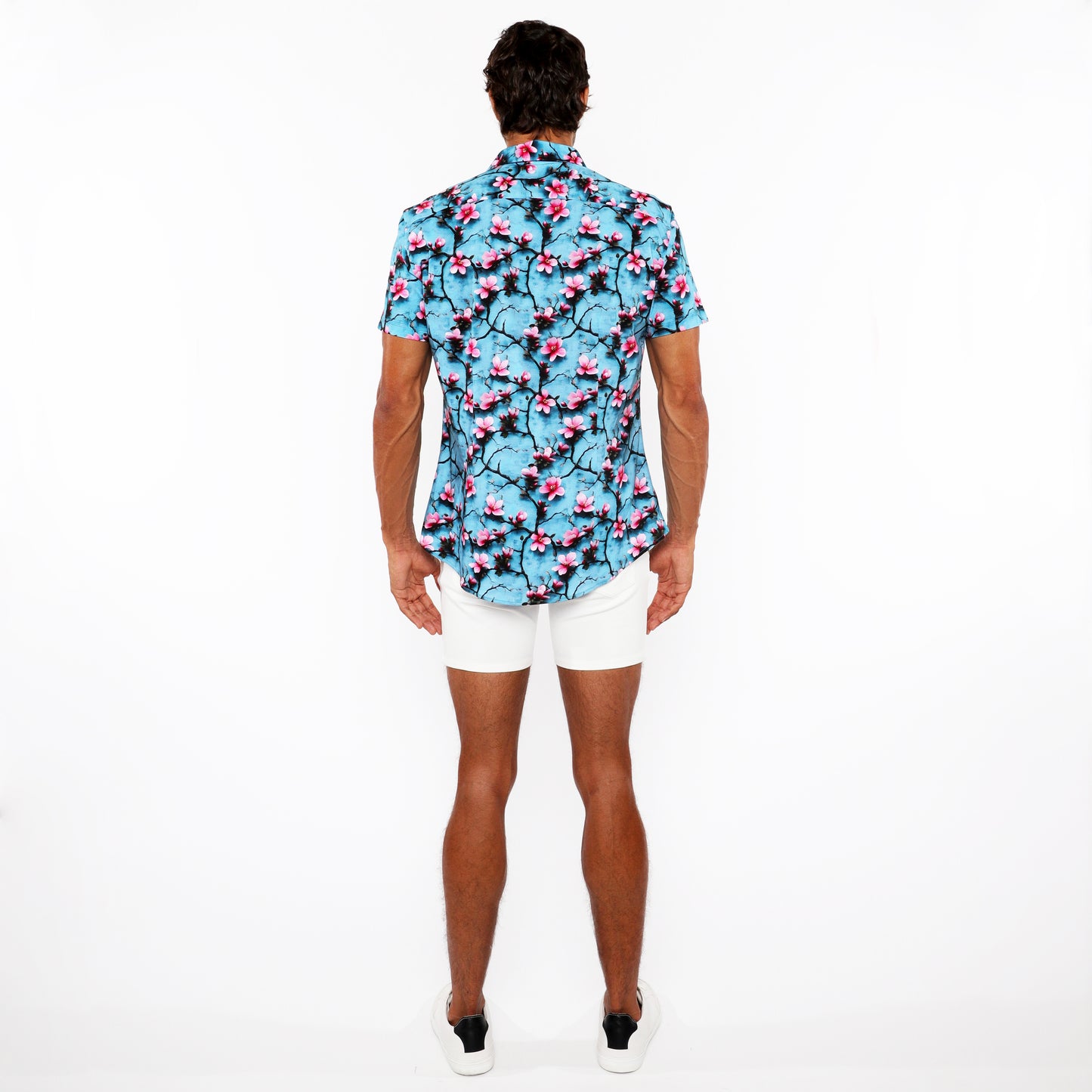St33le Cherry Blossoms 3D Print Knit SS Shirt