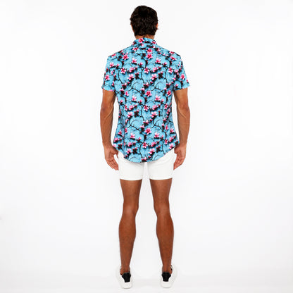 St33le Cherry Blossoms 3D Print Knit SS Shirt