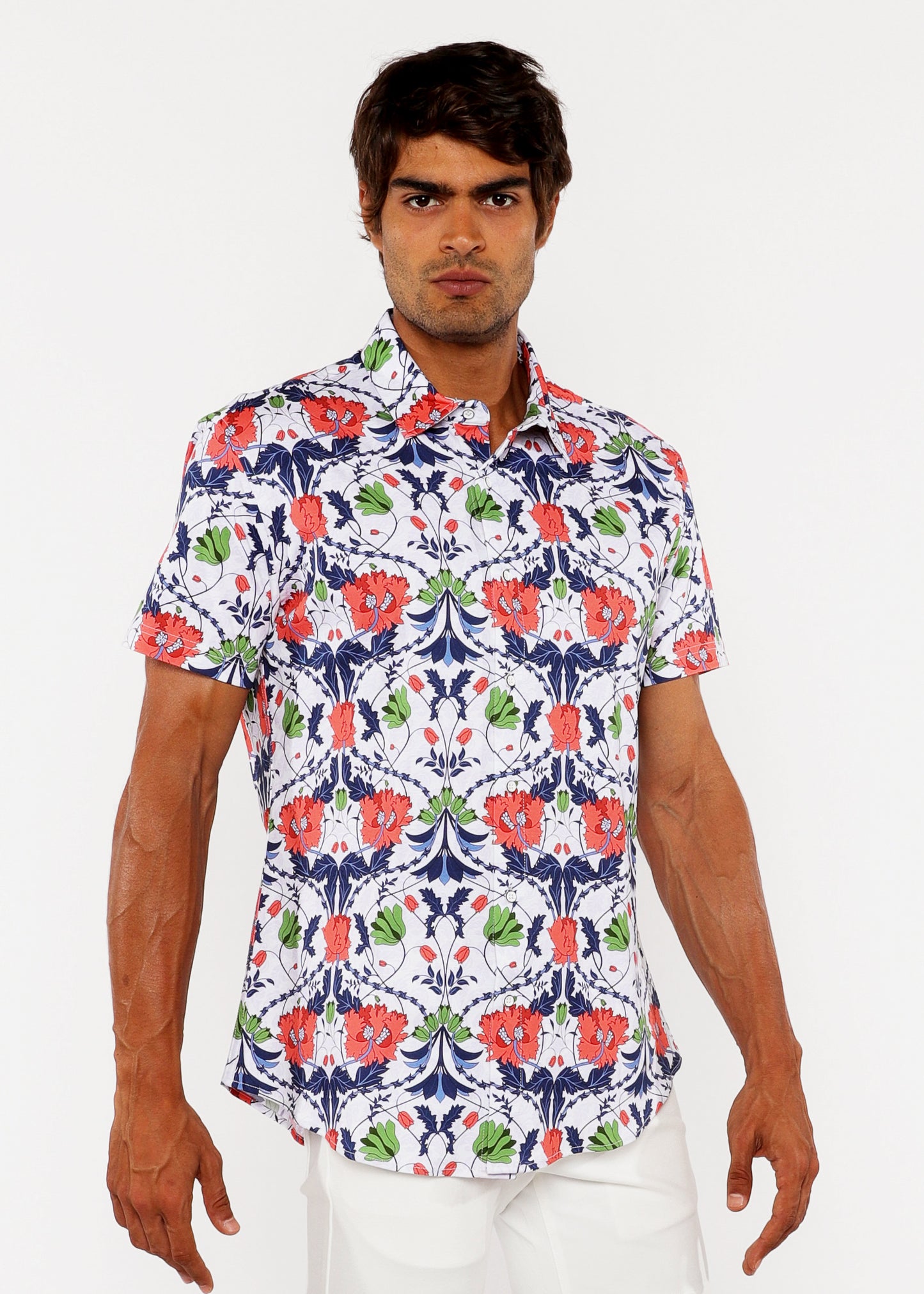 St33le Slate/Sienna Floral Print Jersey Shirt