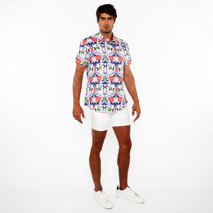 St33le Slate/Sienna Floral Print Jersey Shirt