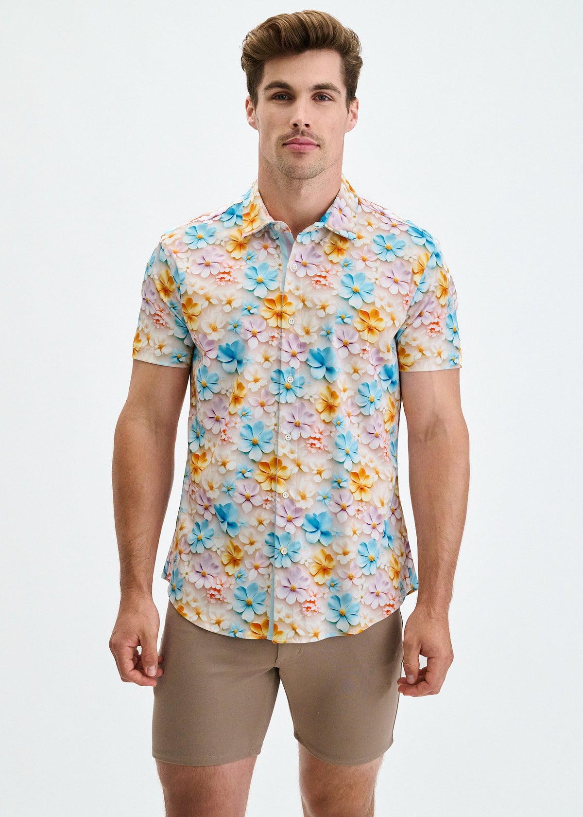 St33le Sky/Lilac 3D Printed Knit Shirt