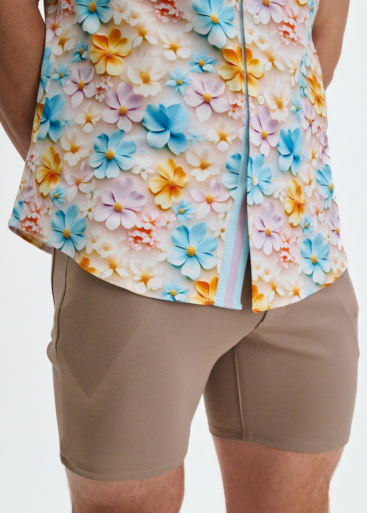 St33le Sky/Lilac 3D Printed Knit Shirt