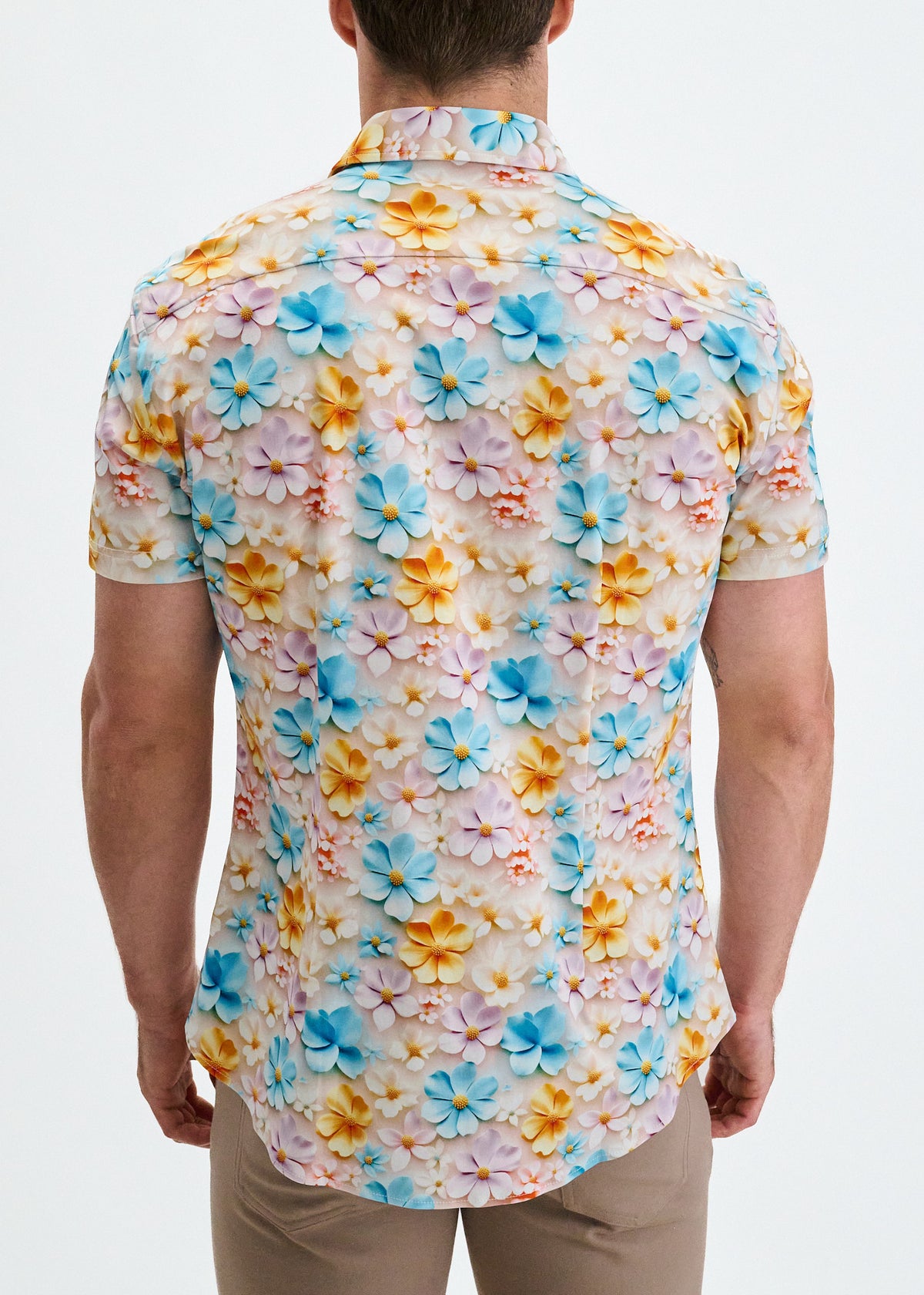 St33le Sky/Lilac 3D Printed Knit Shirt