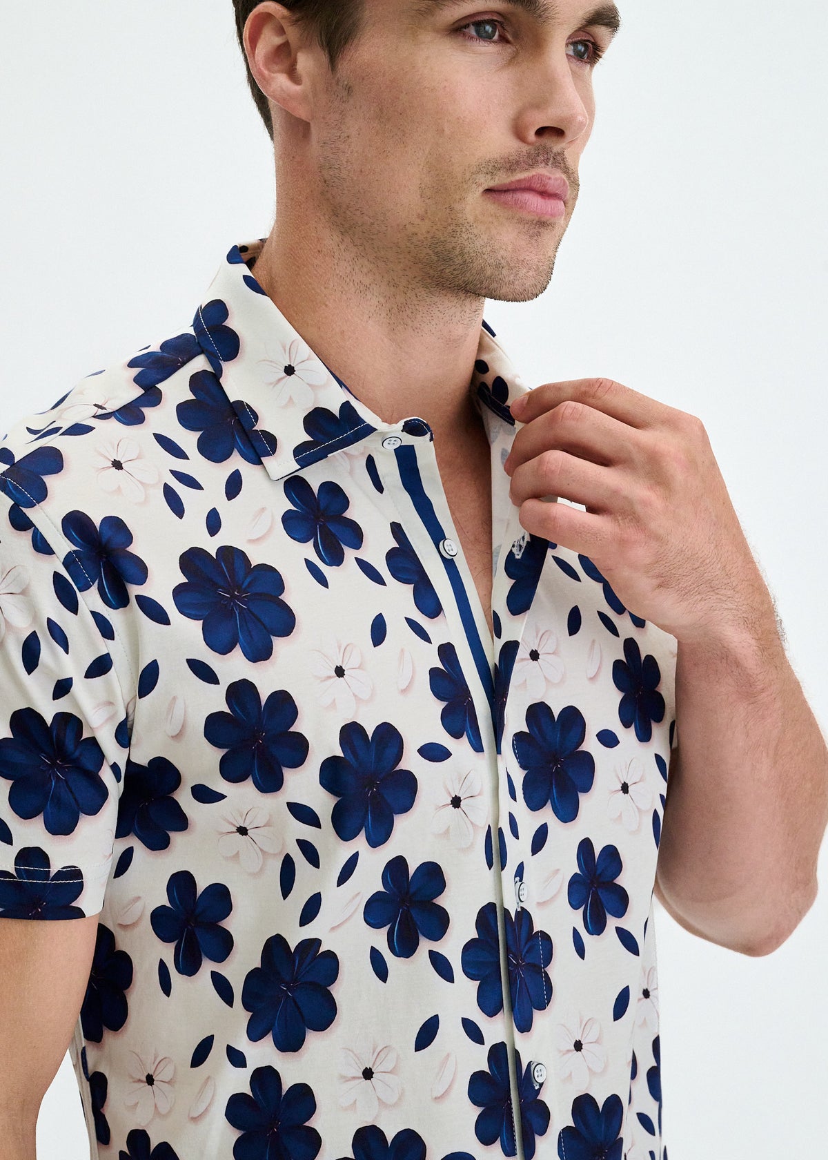 St33le Ink/Cream Floral 3D Printed Shirt