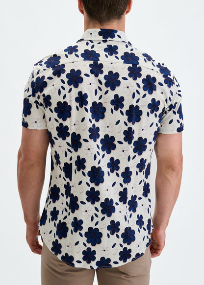 St33le Ink/Cream Floral 3D Printed Shirt
