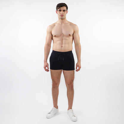St33le Navy 3.5" Retro Stretch Knit Gym Shorts