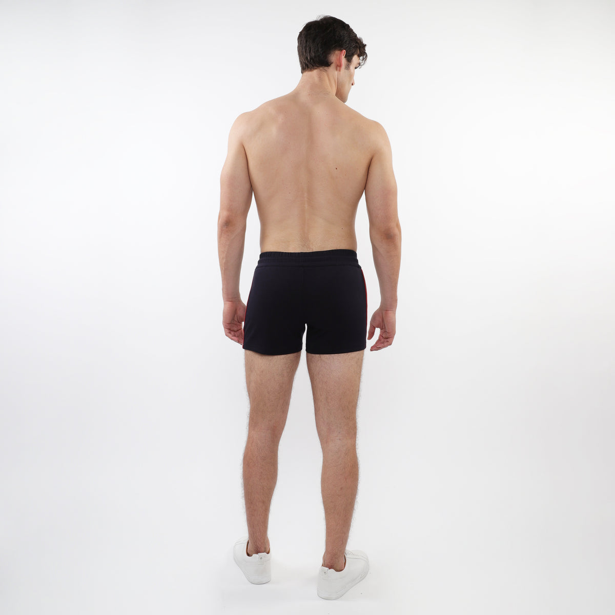 St33le Navy 3.5" Retro Stretch Knit Gym Shorts