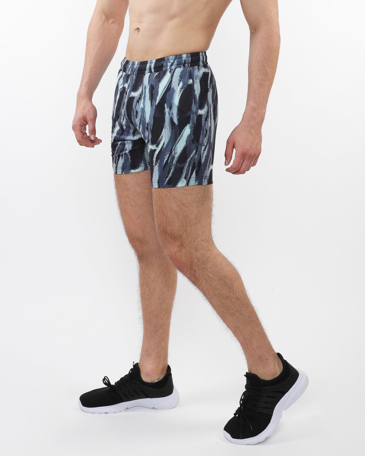 St33le Aloe Brushstrokes Mesh Performance Short
