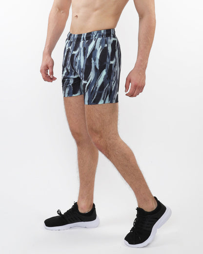 St33le Aloe Brushstrokes Mesh Performance Short
