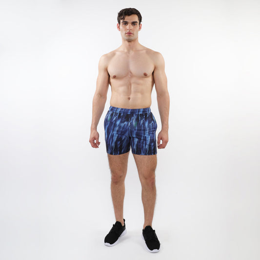 ST33le Navy/Cobalt Abstract Printed Mesh Performance Short