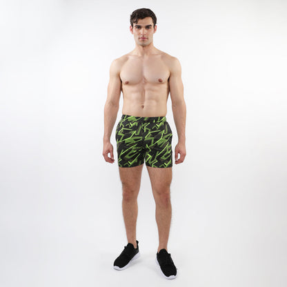 ST33le Citrus/Charcoal Geometric Printed Mesh Performance Short