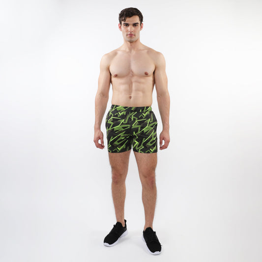 ST33le Citrus/Charcoal Geometric Printed Mesh Performance Short